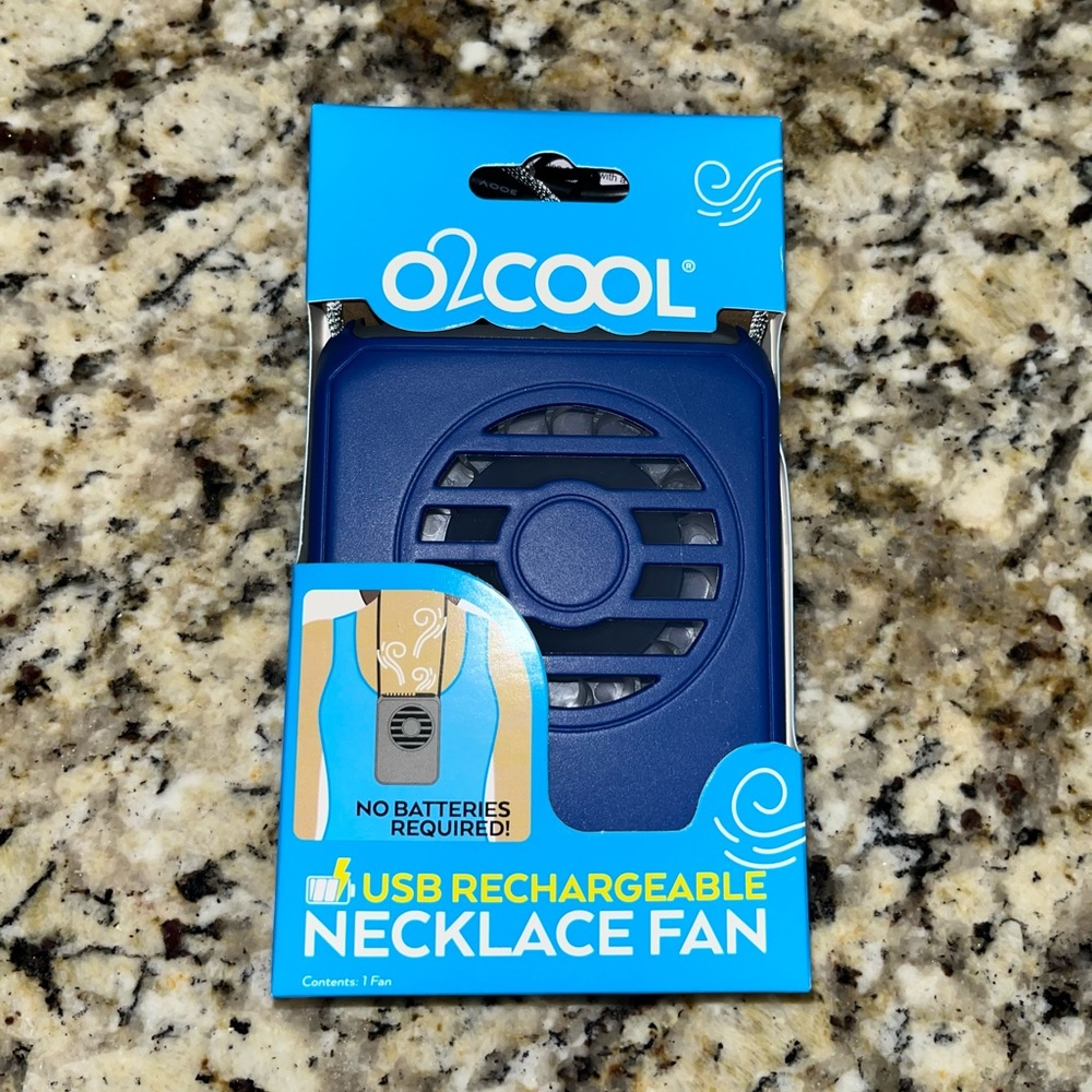 Authentic O2Cool USB Rechargeable Necklace Fan Brand New/ No defects
